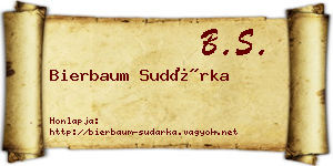 Bierbaum Sudárka névjegykártya